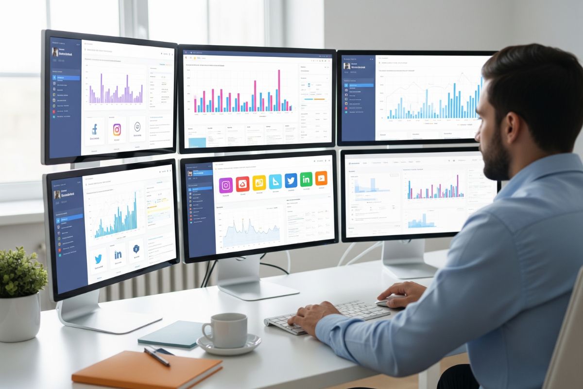 Gestion réseaux sociaux tableau de bord stratégie digitale